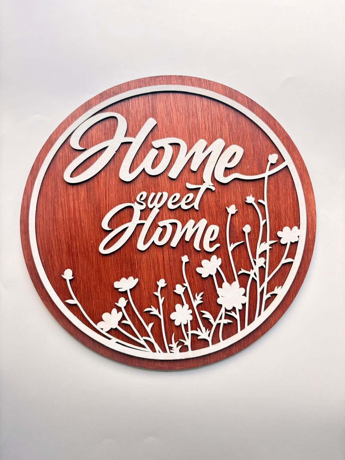 Scandinavische muurdecoratie van hout 30 cm voor modern interieur home sweet hoeme design