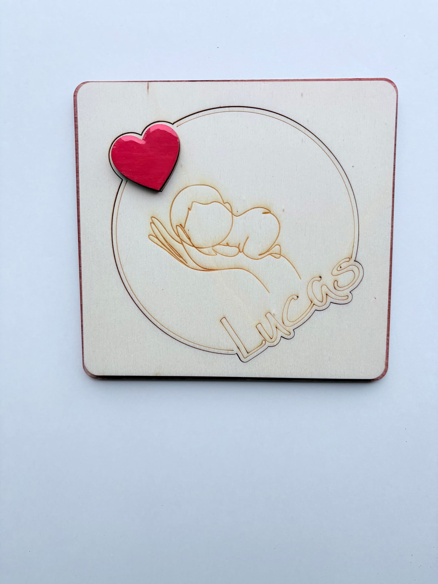 Houten Gepersonaliseerd Geboortebord – Baby Geboortegegevens met Naam