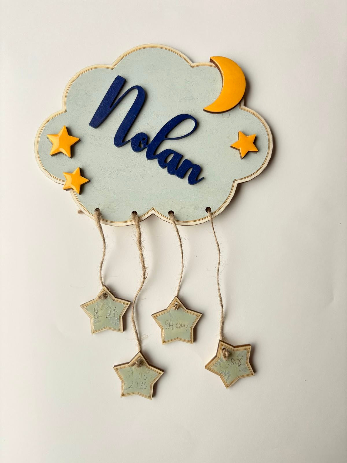 geboorte naam decoratie hout