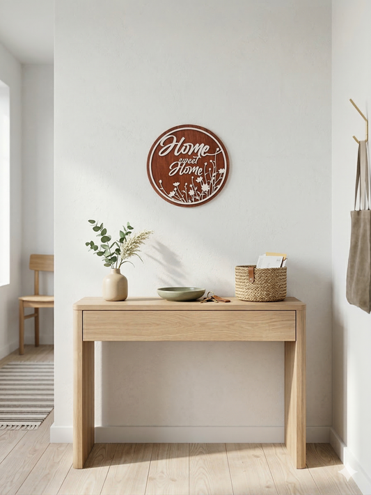 Scandinavische muurdecoratie van hout 30 cm voor modern interieur home sweet home design