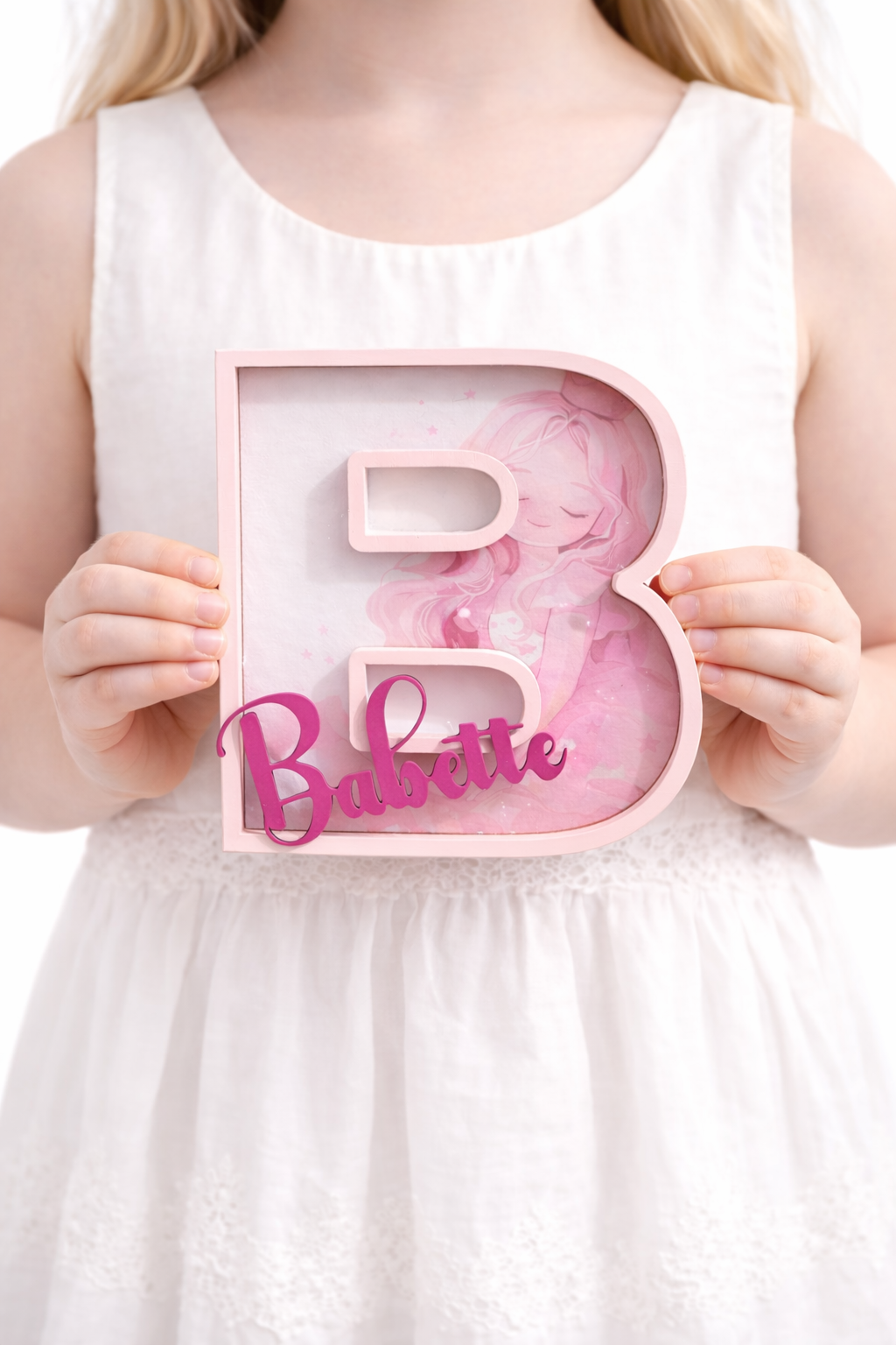 Gepersonaliseerde Houten 3D Letter Naam – Kinderkamer Decoratie 18 cm - Princes