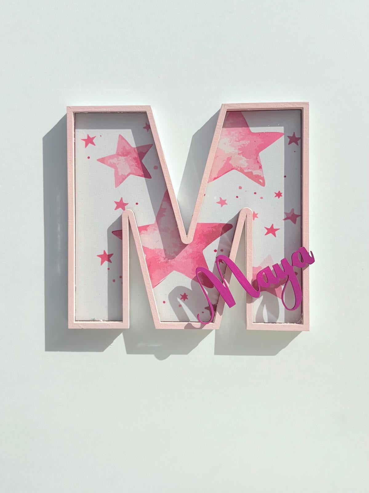 Gepersonaliseerde Houten 3D Letter Naam – Kinderkamer Decoratie 18 cm - Princes