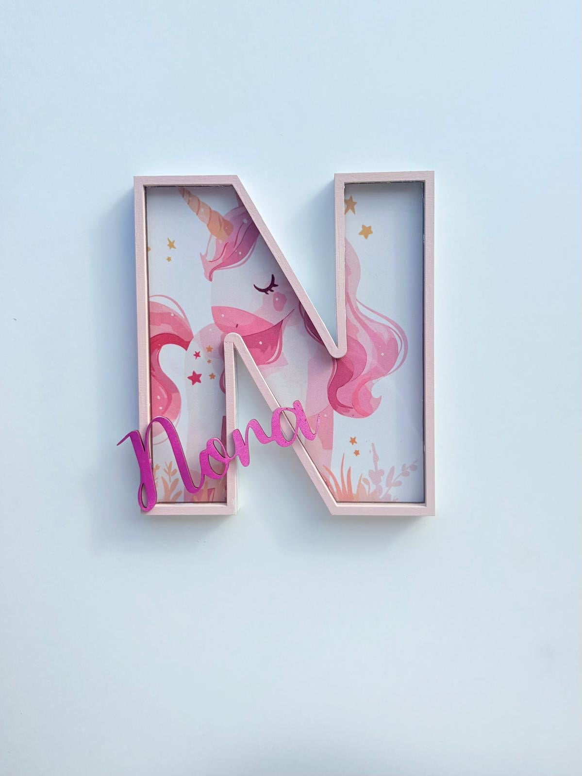 Gepersonaliseerde Houten 3D Letter Naam – Kinderkamer Decoratie 18 cm - Princes